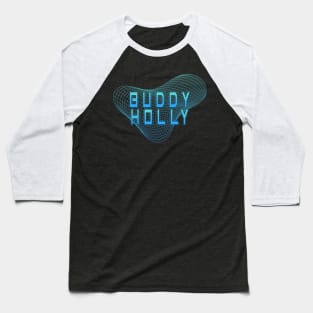 Geometric Line Buddy Holly Baseball T-Shirt